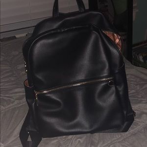 Black Leather Backpack